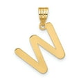 thumbnail image 3 of 14k Yellow Gold Slanted Design Bubble Letter W Initial Pendant, 3 of 4