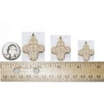 thumbnail image 2 of 14K White Gold Four Way Religious Medal - Solid 14k White Gold, 3/4 in x 3/4 in (18mm x 18mm), 2 of 2