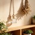 thumbnail image 6 of 1Pc 10ml Hanging Car Air Freshener Diffuser Bottle Empty Clear Glass Essential Perfume Oil Aromatherapy Fragrance Perfume Pendant Glass Bottle Decor with Wooden Caps(M), 6 of 6
