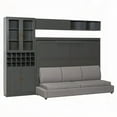 thumbnail image 3 of Durable Murphy Bed with Sofa & Storage|Gray, 3 of 11