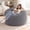 Dark Gray-4FT, variant on Telyra 3FT Memory Foam Bean Bag Sofa Chair Removable Washable Matte Velvet Cover with Carry Straps and Storage Pockets, Gray