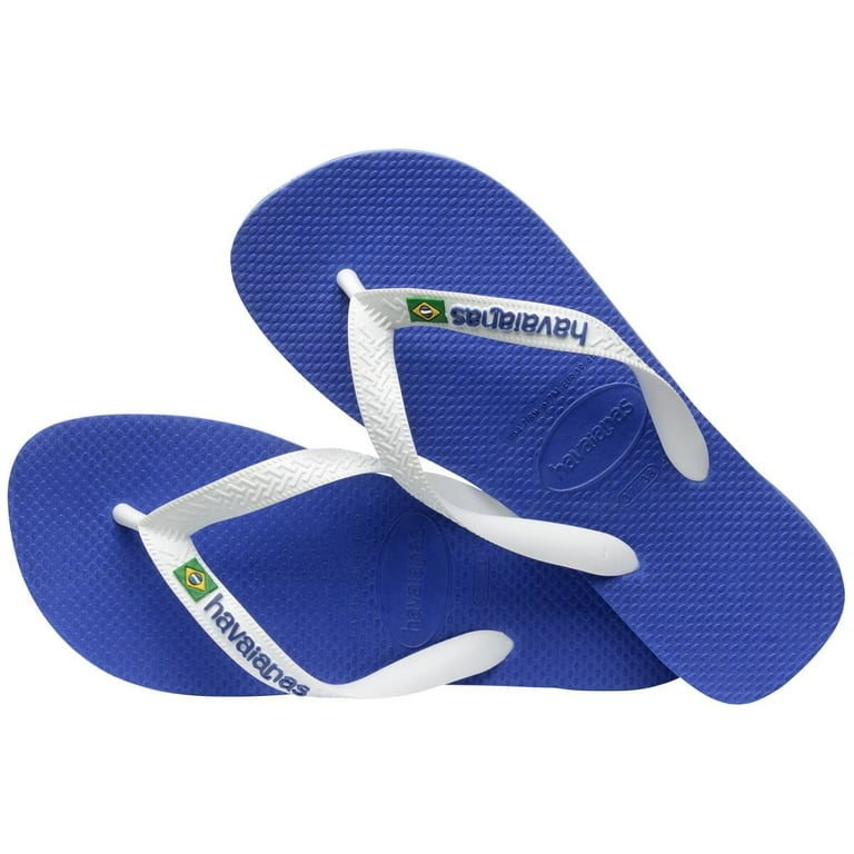 Havaianas Brazil Logo Men's Flip Flop Sandals - Marine Blue