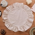 thumbnail image 4 of Giaone Ruffled Placemat Round Designs Daily Use, 4 of 20