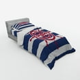 thumbnail image 3 of Ambesonne Nautical Bedding Set 4 Pcs, Red Ship Wheel, Queen, Navy Blue Red, 3 of 3
