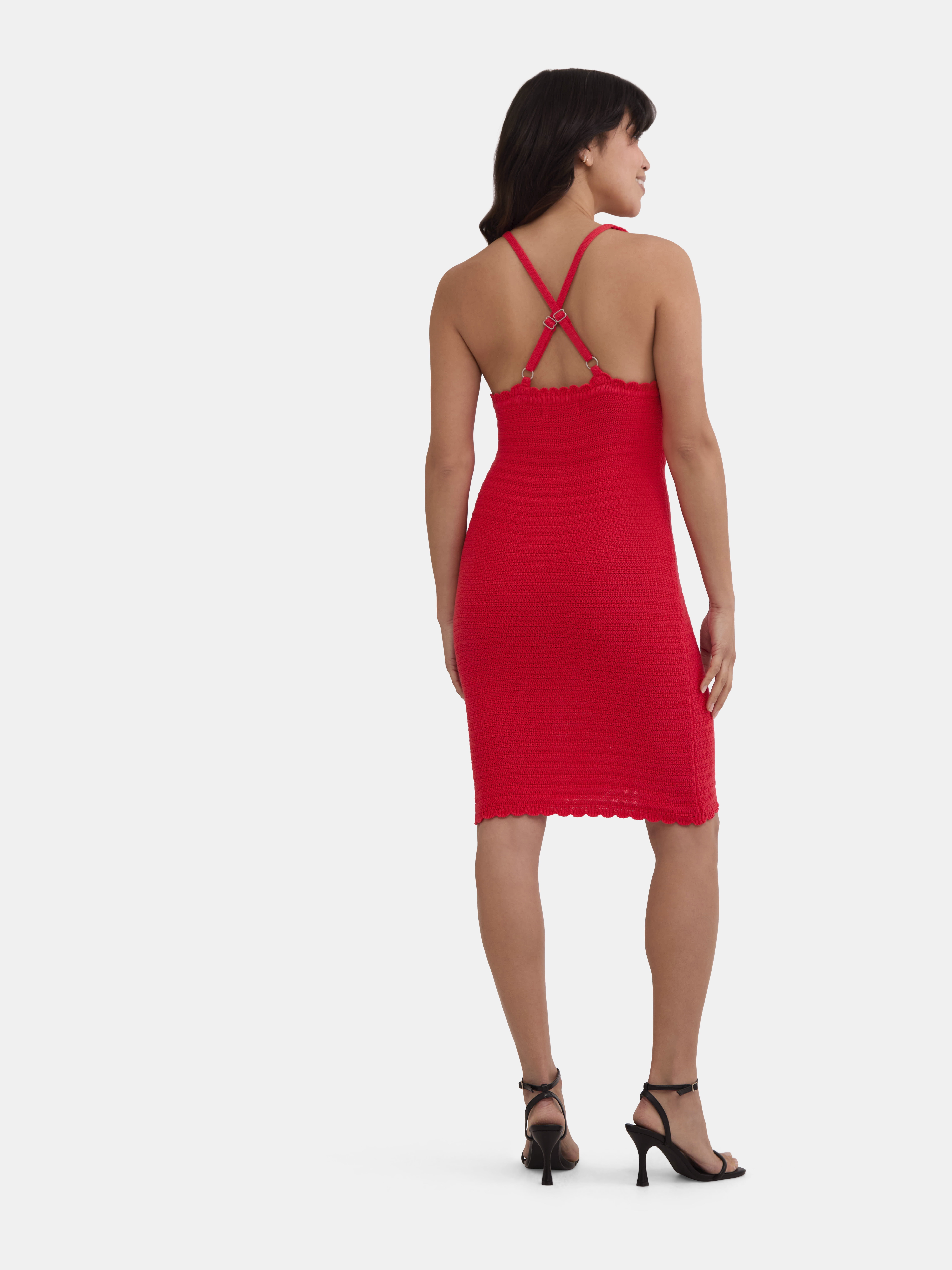 Madden NYC Women's Lace Up Crochet Dress, Sizes XXS-XXL