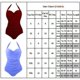thumbnail image 2 of Traje de baño acolchado con control de barriga para mujer Rojo XL, 2 of 5