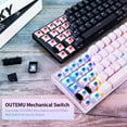 thumbnail image 2 of MOTOSPEED MOTOSPEED CK62 Compact 61-Key RGB Mechanical Keyboard with Bluetooth/Wired Dual Mode, Pink with OUTEMU Blue Switch, Portable Design, 50M Keystroke Durability, 2 of 6