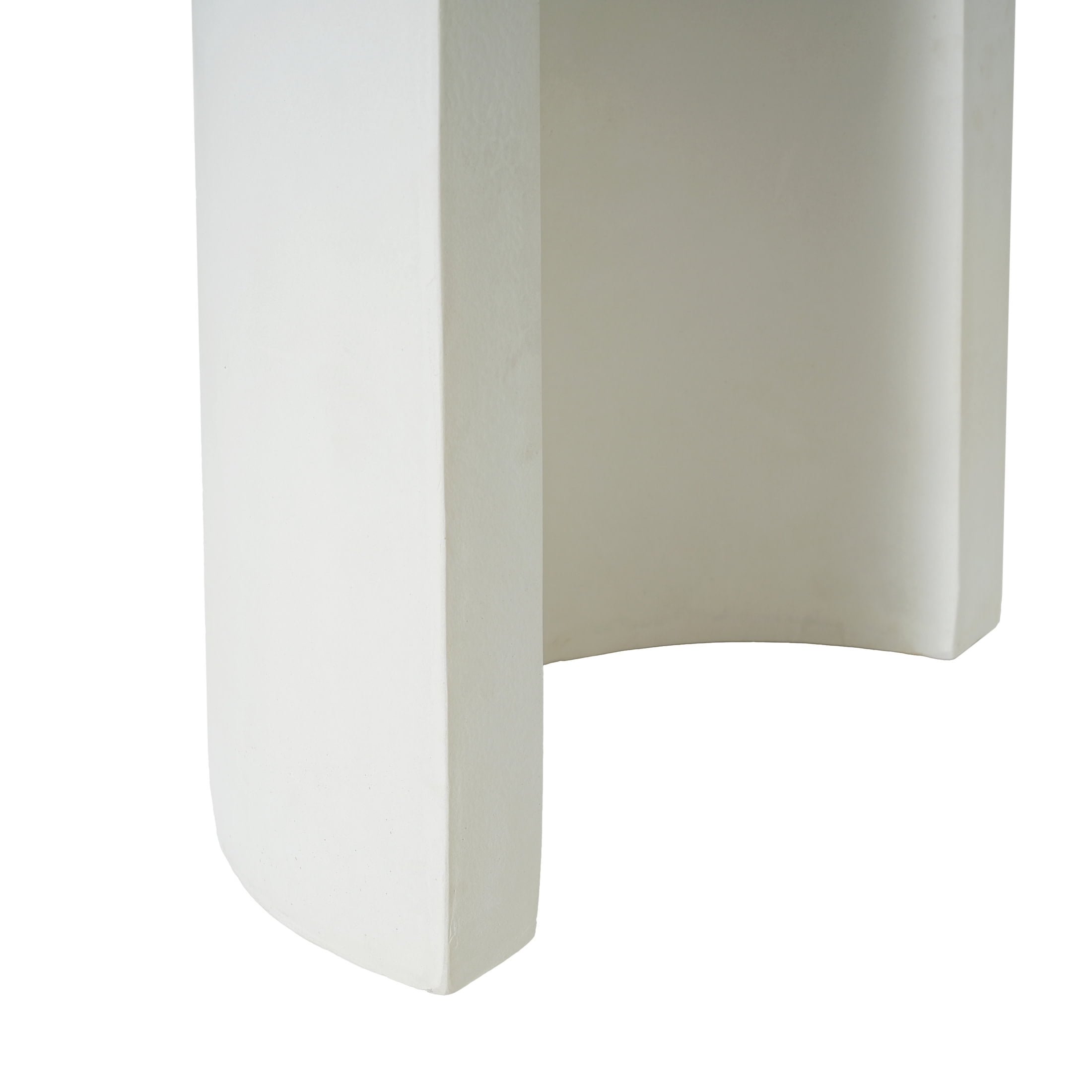 Christopher Knight Home Oval 60" Modern Outdoor Concrete Dining Bench, Seats 2-3, White Terrazzo Finish