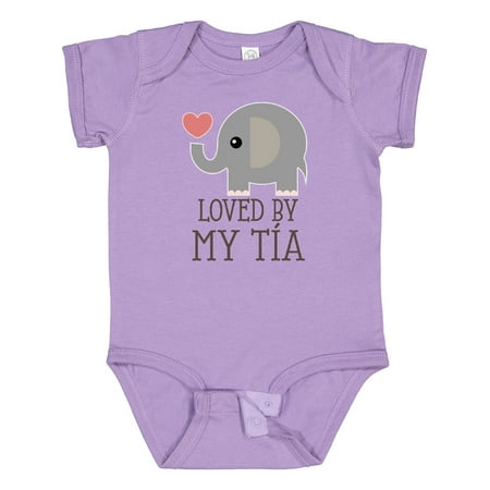 

Inktastic Tia Loves Me Baby Elephant Gift Baby Boy or Baby Girl Bodysuit