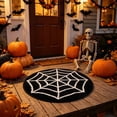 thumbnail image 6 of Antqov Halloween Door Mat, 24x24" Non Slip Washable Spider Web Bath Mat Soft Absorbent Halloween Bathroom Rug for Home Bathroom Decor, 6 of 6