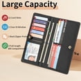 thumbnail image 3 of GAEKEAO Slim Wallet for Women RFID Blocking long Ladies Bifold Card Holder with Zipper Coin Pocket and Multiple Card Slots, 3 of 8