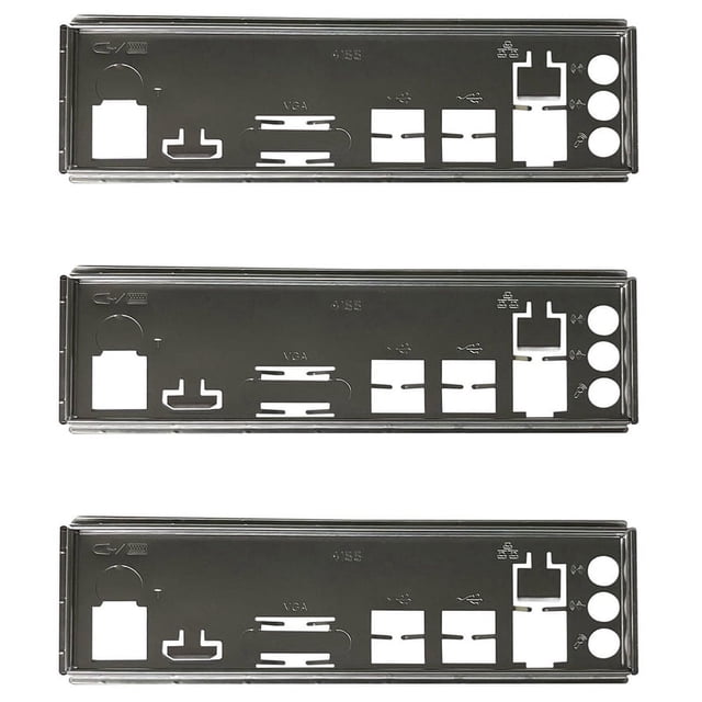Placa trasera de protección de E/S 3X para placa base minera B250C B75 12USB B75 8USB, soporte de chasis deflector de E/S