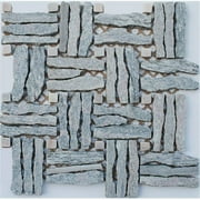 Intrend Tile Basket Wave Natural Stone Landscape Gray Color - Mixed