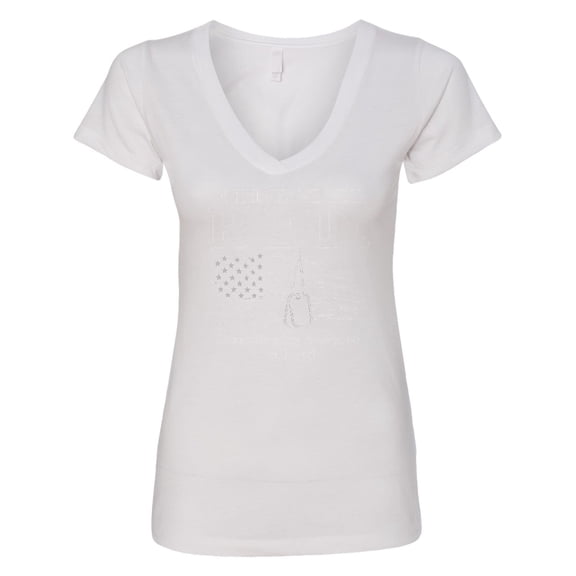 Inktastic On Fridays We Wear R.e.d. Military Support Women's V-Neck T-Shirt