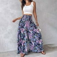 thumbnail image 2 of Wangmeiwg Women's Vintage Floral High Waist Wide Leg Pants Casual Loose Fit Trousers Women Cargo Pants, 2 of 5