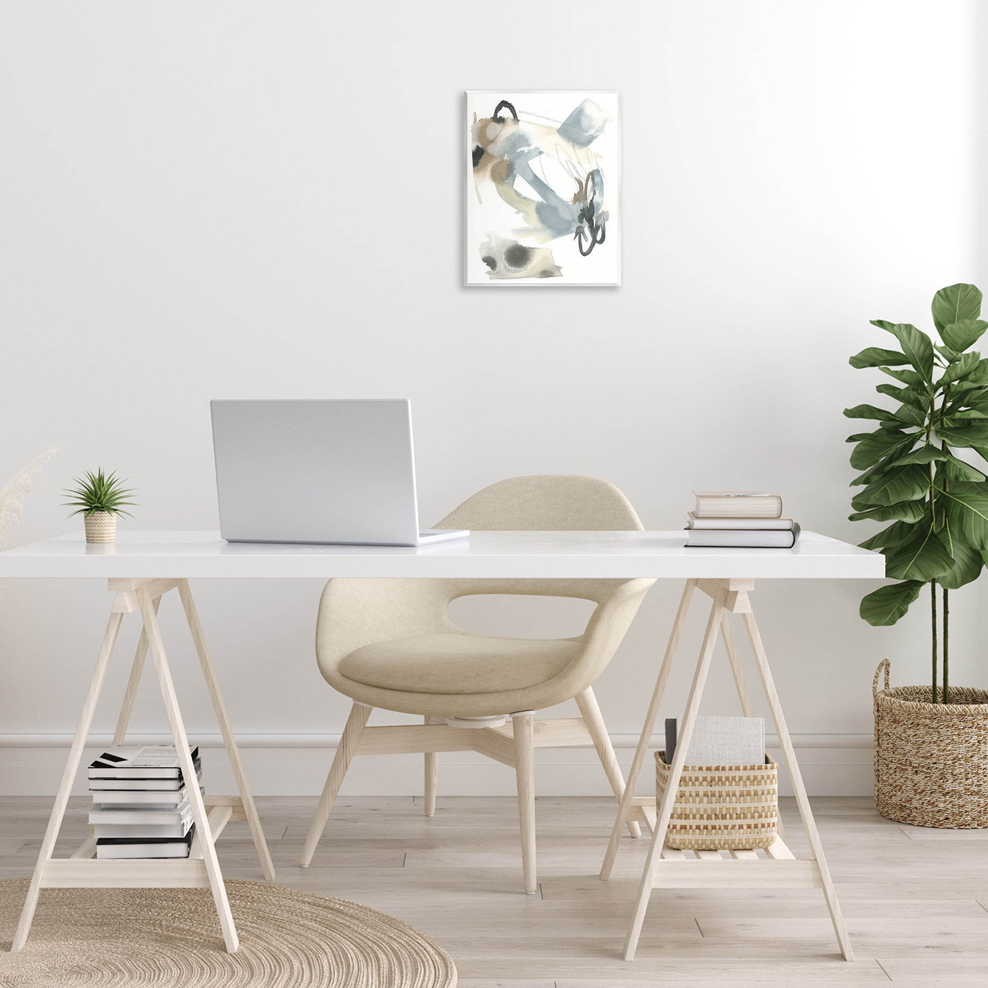 Stupell Industries Modern Neutral Watercolor Abstract Painting Unframed Art Print Wall Art, 11 x 14