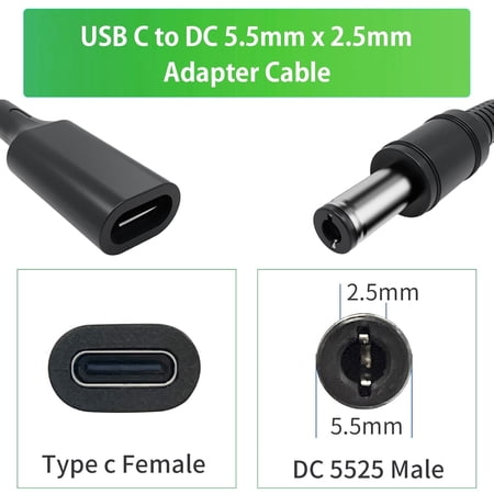 IYFFDFE-3.28Ft 5.5mm x 2.5mm USB C to DC Adapter 15W USB C Female to Male Plug Supply Adapter Power Cable for Webcam Router IP Camera Mini Fan Electric Toothbrush Table Lamp 3Pack IYFFDFE-3.28Ft 5.5mm x 2.5mm USB C to DC Adapter 15W USB C Female to Male Plug Supply Adapter Power Cable for Webcam Router IP Camera Mini Fan Electric Toothbrush Table Lamp 3Pack