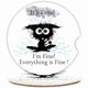 thumbnail image 1 of wonima02 Cat hit by Lightning Absorbent Car Coasters for Cup Holders,2 Pack 2.56" Ceramic Coasters with Cork Back and Finger Slot, Auto Accessories for Women & Men,, 1 of 1