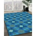 thumbnail image 3 of Ahgly Company Machine Washable Indoor Rectangle Transitional Blue Area Rugs, 8' x 12', 3 of 7