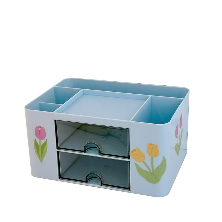 Cheap Desk Organiser, 5 Compartments, Plastic Table Organiser With