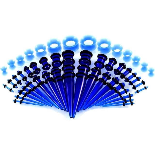 Juego de túneles 1,6-10 mm Dehnset Acryl Dehnstab Taper Dehnungst?be Silikon Ohr Túneles 3 mm 4 mm 5 mm 6 mm 8 mm 10 mm 12 mm Tapones 50 Stück Schwarz Blau Türkis Wei? Klar Expander Mujer Hombre