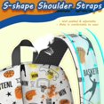 thumbnail image 4 of Basketball and Star White Pattern 17" Waterproof Oxford School Backpacks for Teens, S-Shape Padded Straps, for School, Travel, Hiking, Camping, 4 of 4