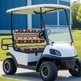 thumbnail image 2 of Yuyamidu Southwest Aztec Horse Back Rest Seat Cushion Soft Golf Cart Backrest Bottom Seat Cover 2 PCS Golf Cart Seat Covers for Most Golf Carts Club Car and More, 2 of 7