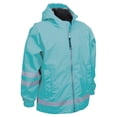 thumbnail image 2 of Charles River Apparel 7099 Children's New Englander Rain Jacket-Aqua/Reflective-6, 2 of 2