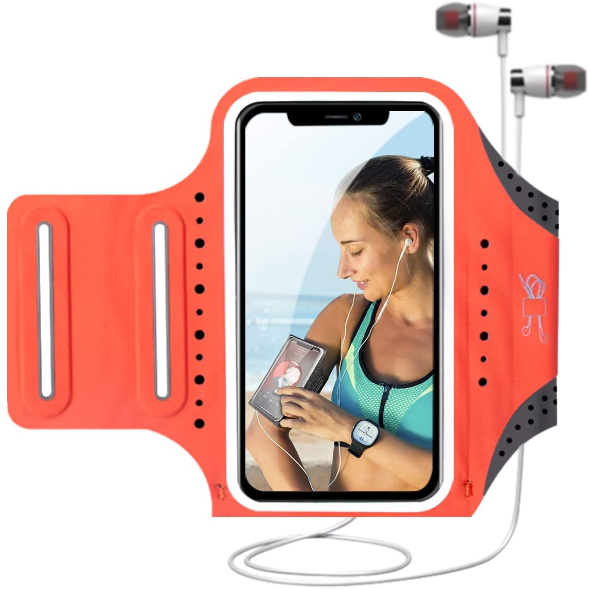 MILPROX Cell Phone Armband, Universal Waterproof Phone Arm Holder with
