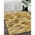 thumbnail image 3 of Ahgly Tapis de Zone Carré Orange Transitionnel Lavable en Machine, 3 Pieds Carré, 3 of 7