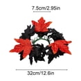 thumbnail image 3 of Fall Halloween Decoration for Home Indoor Outdoor Clearance Under $5.00!Halloween Autumns Harvests And Thanksgiving Table Decoration And Artificial Sunflower And Maple Leaf Candle Ring/Wreath, 3 of 6