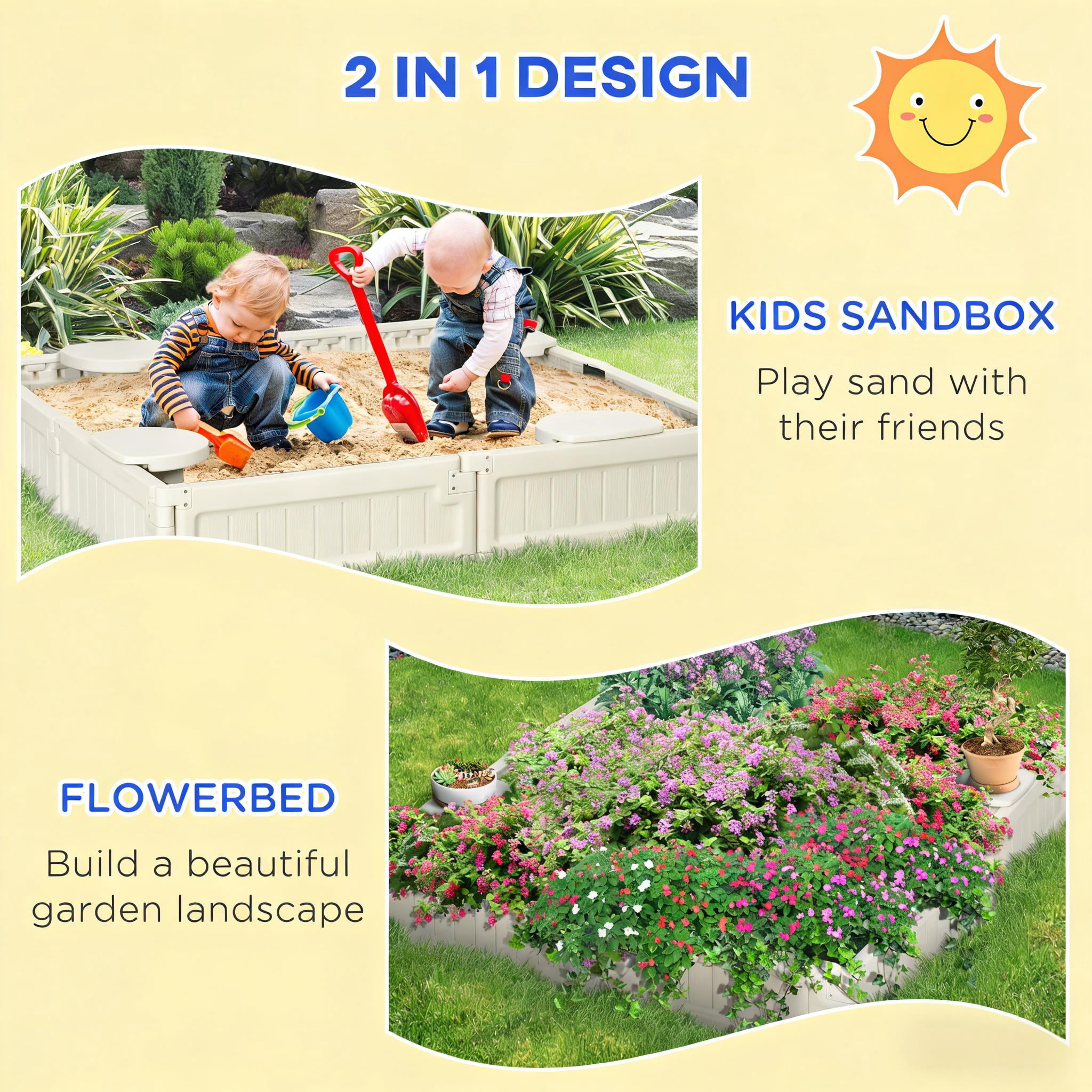 Kids Outdoor Sandbox