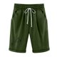 thumbnail image 1 of Gibobby Pantalones colombianos cortos con estampado de diente de león de lino y algodón para mujer, pantalones cortos con cordones para entrenamiento en la playa con bolsillo(Verdinegro, S), 1 of 4