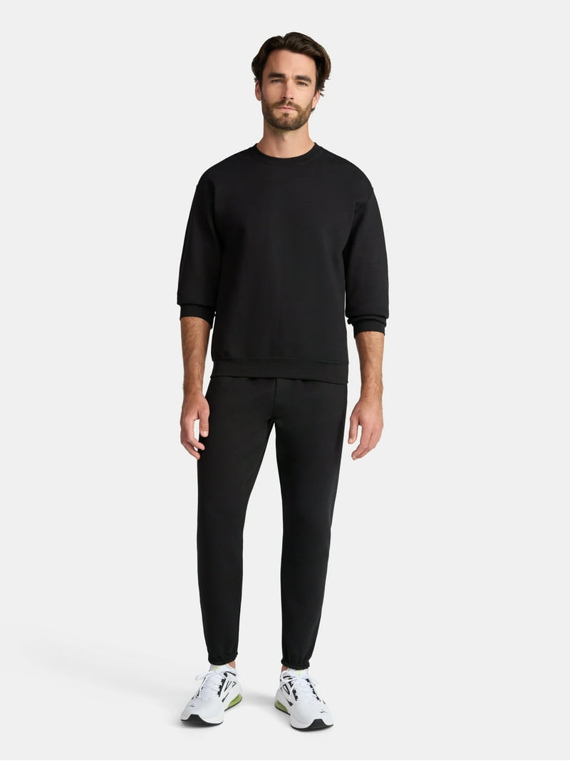 Ｍ&Ｍ　WORKS HEAVY CREWNECK SWEAT BLACK XL Athletic Works Men's and Big & Tall Men's Fleece Crewneck