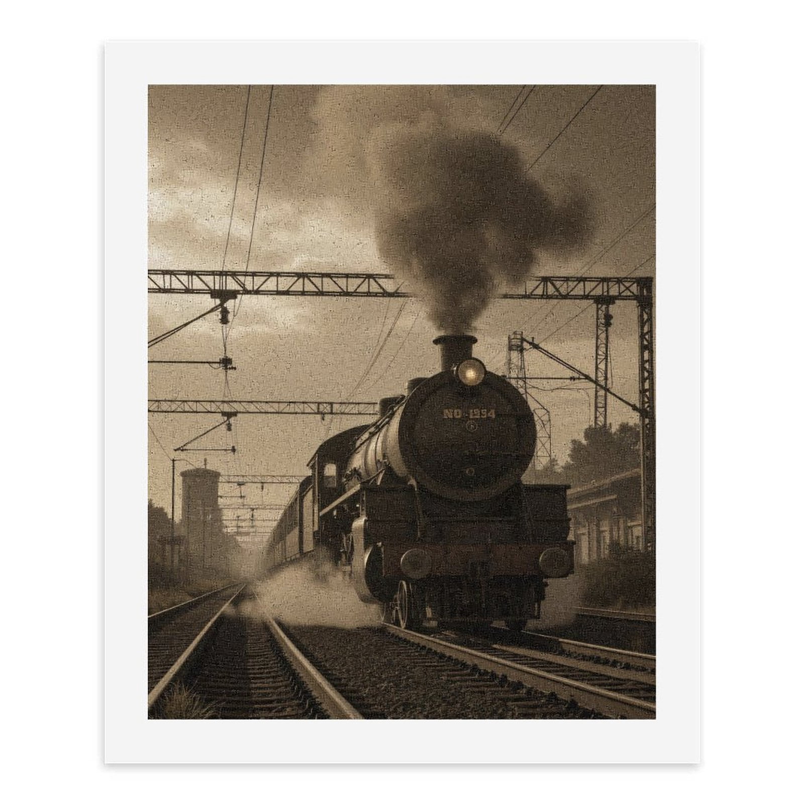 Paint by Numbers Kit for Adults, Vintage Train Journey Paint by Numbers, Easy Paint by Numbers Kit for Adults Beginner, DIY Adult Paint by Number Kits on Canvas, Home Decor