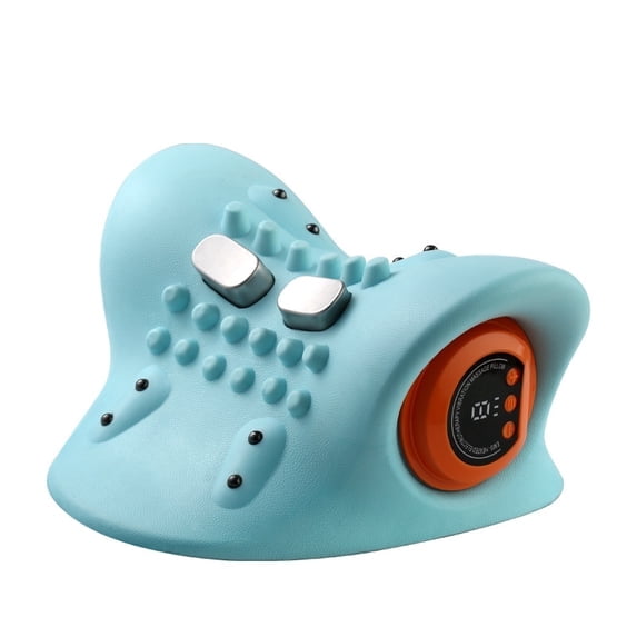 New Upgraded 3-in-1 Neck Massager, Portable Cervical Massager with Heat & Stretching, Adjustable Intensity for Neck and Shoulder Relaxation, Ideal for Home Office & Car Use