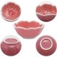 thumbnail image 4 of Juego de 3 platos para salsa, forma de rosa, platos de aperitivo de cerámica, platos, tazones para mojar, mini condimento, platillo de porcelana, tazón, postre, rosa, verde y azul, 8 * 8 * 4 cm, 4 of 5