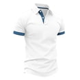 thumbnail image 6 of Men's Casual Short Sleeve Button-Down Shirt, Solid Color, Breathable Fabric, 6 of 9