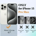 thumbnail image 2 of SUPNICE iPhone 15 Pro Max Case with Built-in Ring Stand, Military Drop Protection, Absorbing Bumper Shockproof Case with 360°Rotatable Ring Kickstand for iPhone 15 Pro Max 6.7 inch, Black, 2 of 7