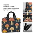 thumbnail image 4 of FORMRS 16" Laptop Bag Carrying Sleeve Case with Handle Travel Shoulder Briefcase, Black Mushroom Pattern, 4 of 8