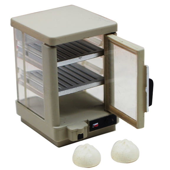unbranded 1 Set Miniature Insulated Cabinet Doll House Miniature Food Display Cabinet