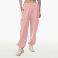 thumbnail image 2 of ShomPort Women's Elastic Sweatpants with 6 Pockets Jogging Workout Cinch down Comfort Athletic Pants, 2 of 7