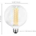 thumbnail image 6 of Next Glow Decorative Light Bulb, 3.5W E26 Metal Cage Globe LED Decorative Light Bulbs - White, 6 of 6