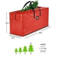 thumbnail image 6 of Christmas Tree Storage Bag Storage Container Fits up to 7.5 ft Disassembled Tree Zippered Bag with Carry Handles 48" x 15" x 20" Red, 6 of 6