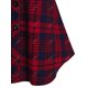 thumbnail image 4 of Tamaño más bowknot camisas a cuadros de manga larga T abotonado Rosegal Mangas largas de talla grande, 4 of 5