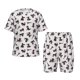 thumbnail image 1 of Fotbe Poodle Dog Pijama Estampada de 2 Piezas para Niños – Ropa de Dormir de Manga Corta Cómoda para Niños y Niñas, Camiseta y Shorts de Algodón-3X-Large, 1 of 6