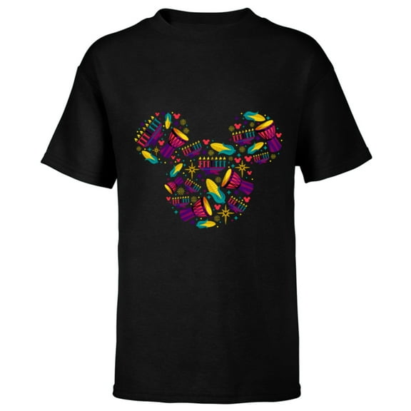Disney Mickey Mouse Icon Kwanzaa - Short Sleeve T-Shirt for Kids – Customized-Black