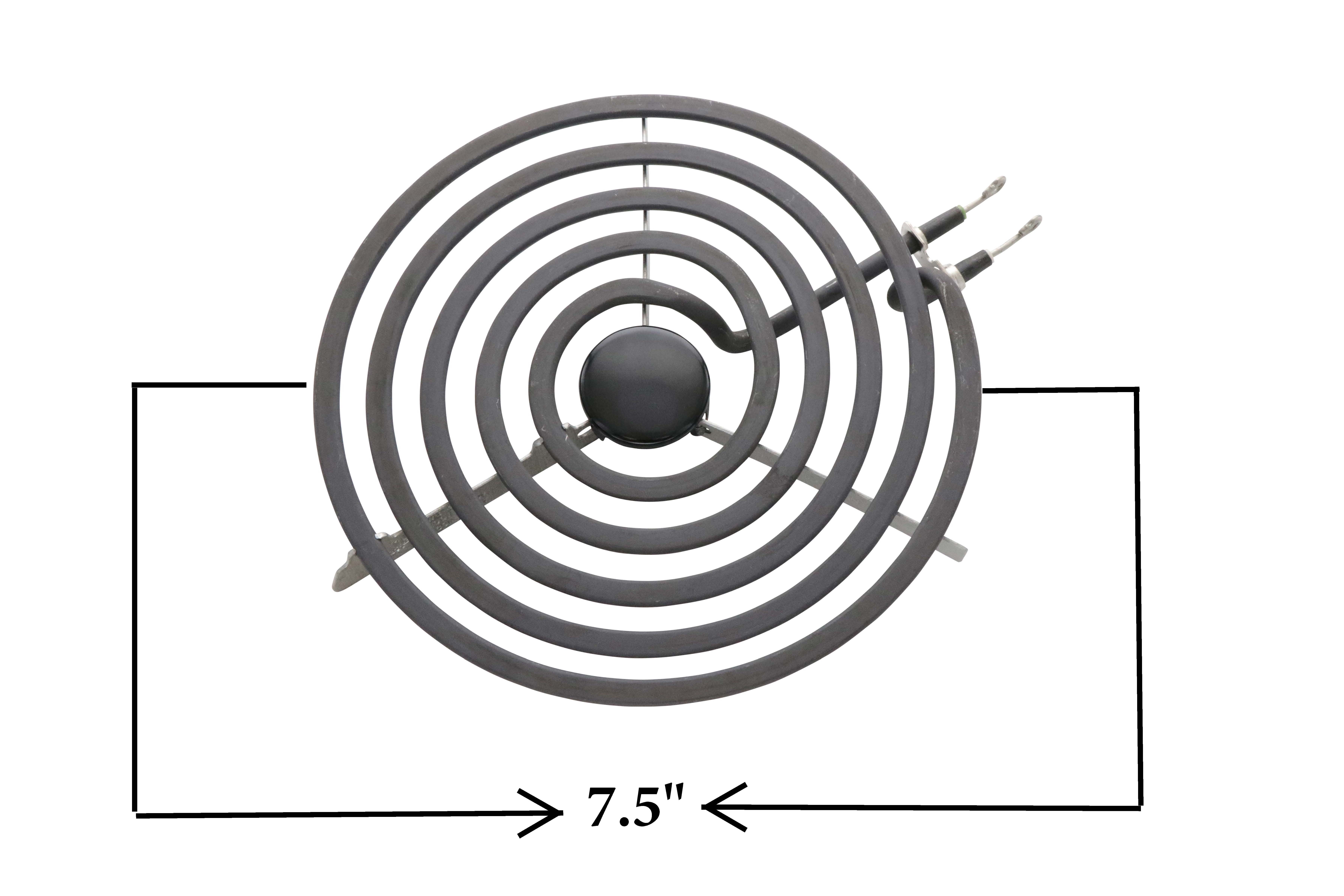 Kitchen Basics 101 MP22YA Electric Range Surface Burner Coil Set (2-MP15YA 6" & 2-MP21YA 8") with 4 High Temperature Ceramic Plug-In Terminal Block Kit Replacement for Whirlpool, KitchenAid, Maytag