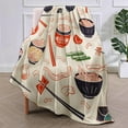 thumbnail image 2 of Ramen Noodles Blanket Gifts for Women Girls Adults Kids Soft Warm Lightweight Cozy Cartoon Japanese Food Throw Blankets for Bed Sofa Couch Living Room Decor 50x60in, 2 of 6