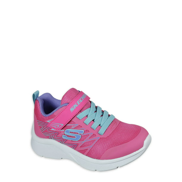 Skechers Kids Girls Microspec - Bold Delight Sneaker, 10.5-4 -